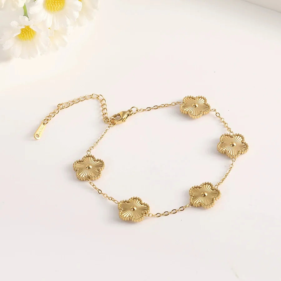 Gold&Silver Clover Bracelet